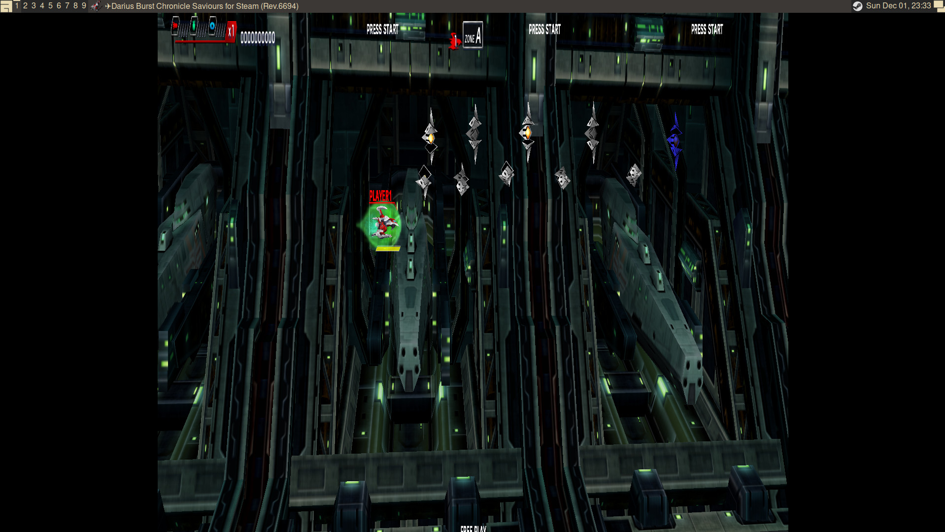 Screenshot showing the game squished into too narrow a space