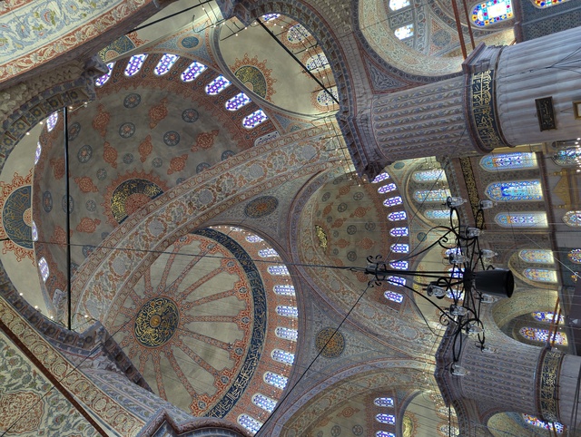 Blue Mosque interior ceilings