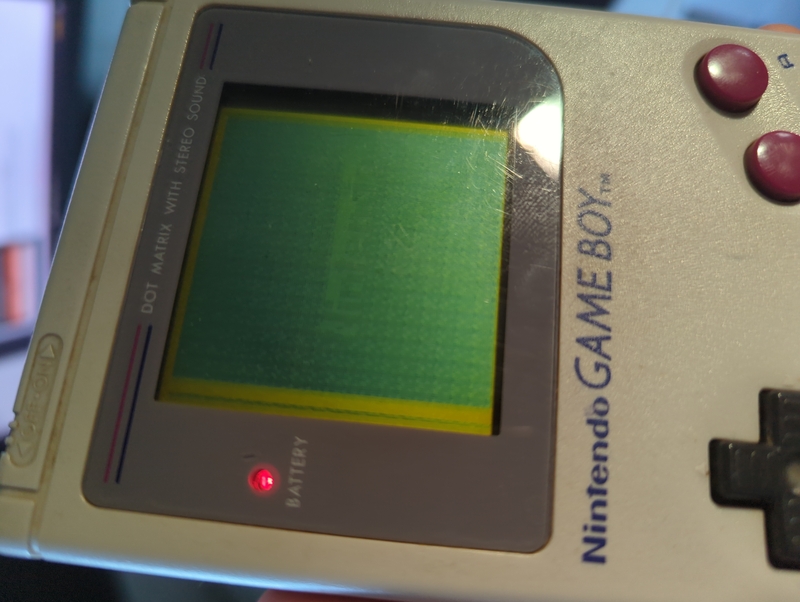 Game Boy running the test ROM