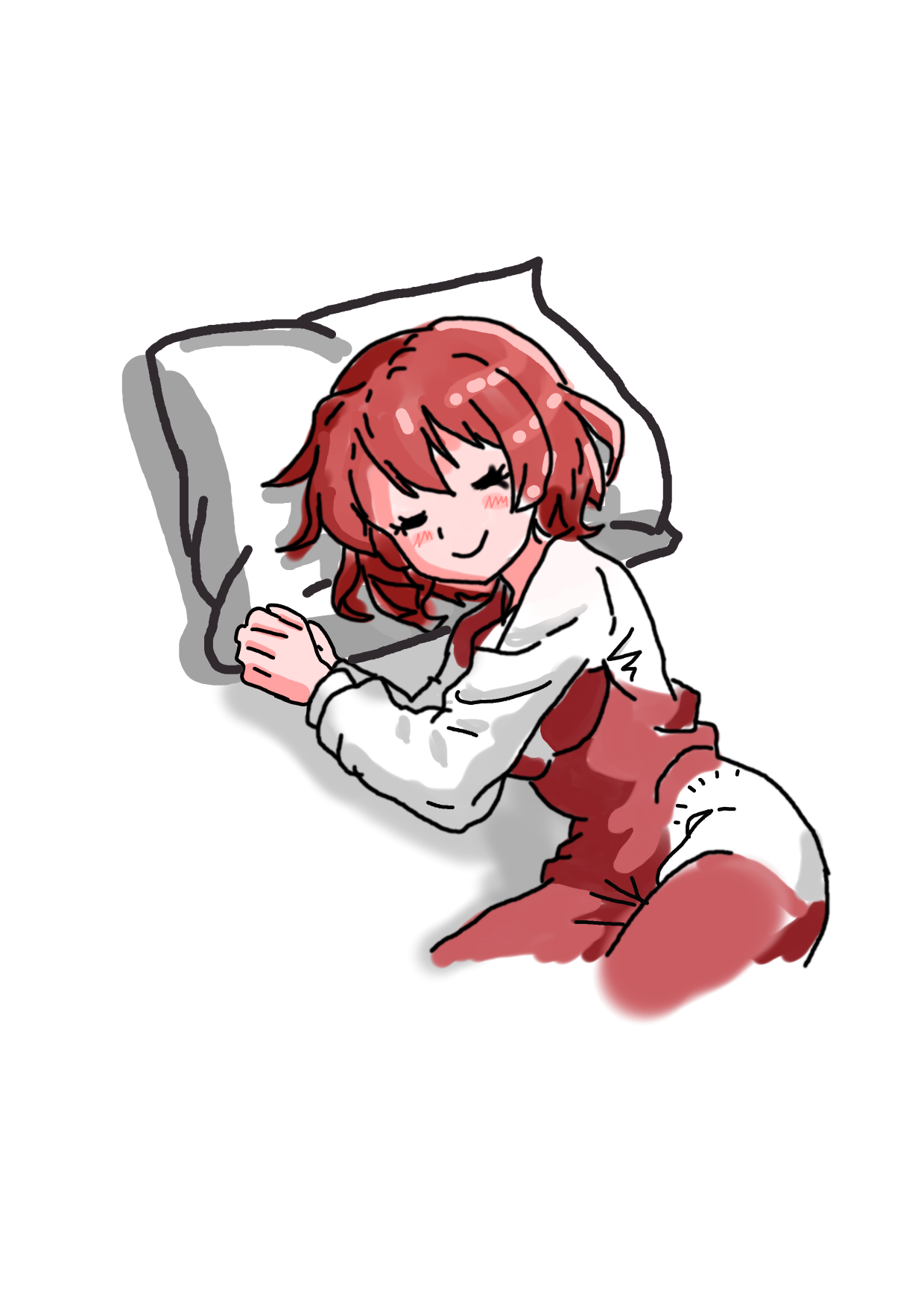 Illustration of a sleeping girl